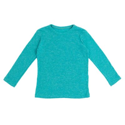 Bluză din blend de lână merinos - Turquoise