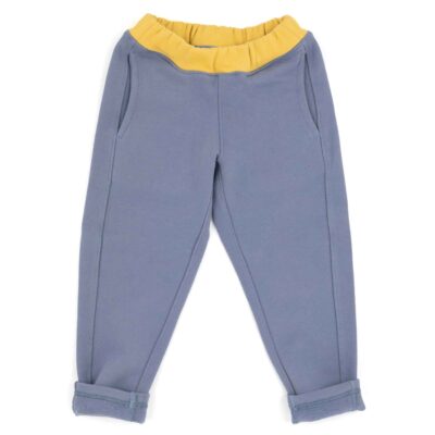 Pantaloni grosi din fleece de bumbac - Metal Blue